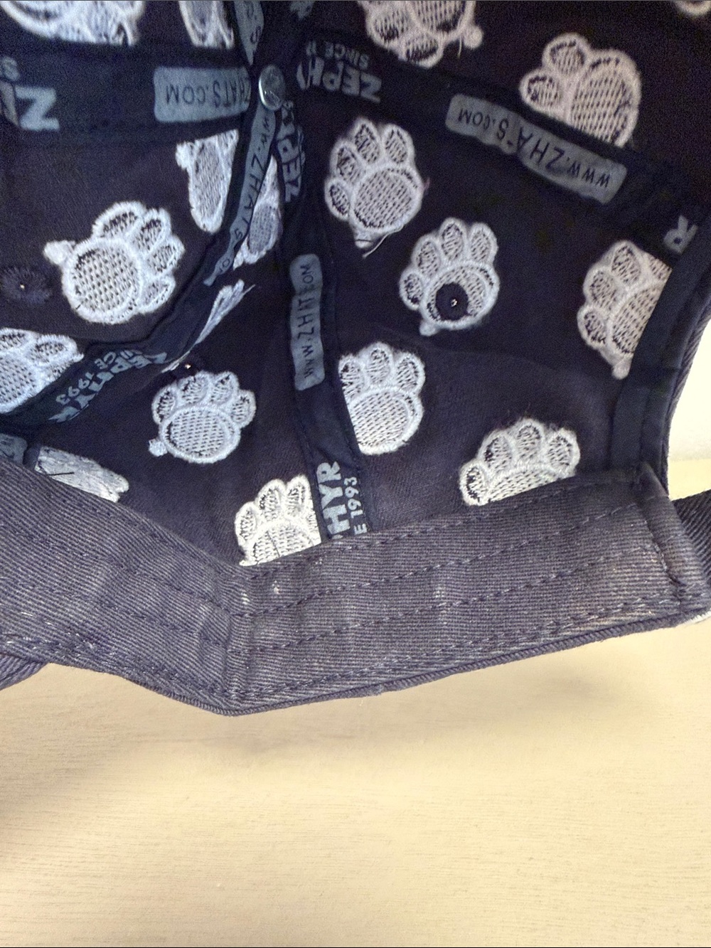 Penn State Nittany Lions All Over Paw Print Dad Hat Zephyr Blue Adjustable Cap - Picture 9 of 9